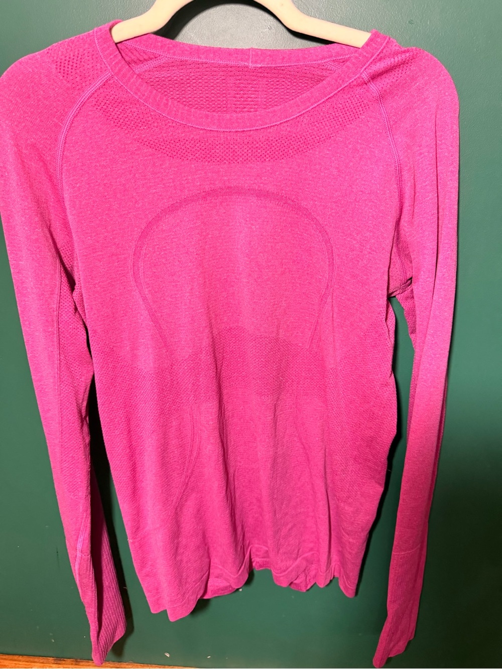 lululemon athletica Bright Pink Long Sleeve Seamless Top
